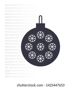 Vector icon toy christmas tree 10 EPS . Lorem Ipsum Illustration design