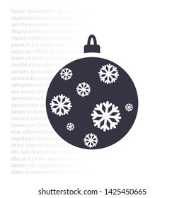Vector icon toy christmas tree 10 EPS . Lorem Ipsum Illustration design