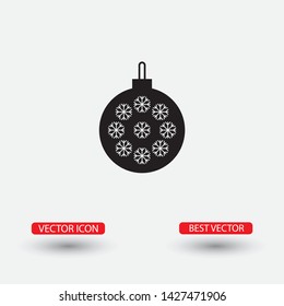 Vector icon toy christmas tree 10 EPS . Lorem Ipsum Illustration design
