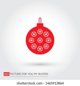 Vector icon toy christmas tree 10 EPS  