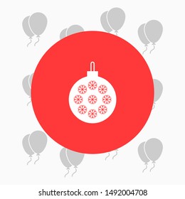 Vector icon toy christmas tree 10 EPS . Lorem Ipsum Illustration design