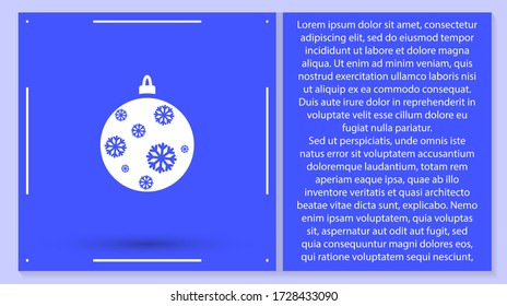 Vector icon toy christmas tree 10 EPS . Lorem Ipsum Illustration design