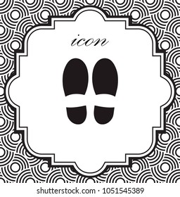 Vector icon traces of shoes