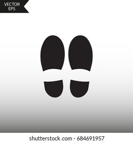 Vector icon traces of shoes