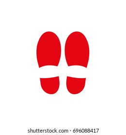 Vector icon traces of shoes