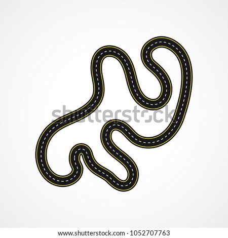 Vector icon of the track for racing