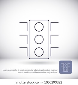 Vector icon traffic light 10 EPS