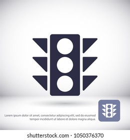 Vector icon traffic light 10 EPS