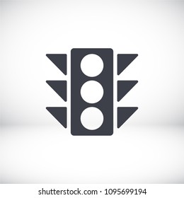 Vector icon traffic light 10 EPS