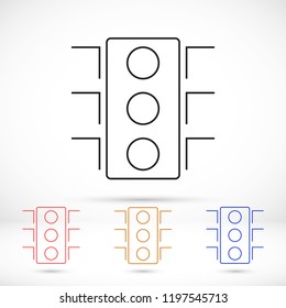 Vector icon traffic light 10 EPS