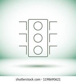 Vector icon traffic light 10 EPS