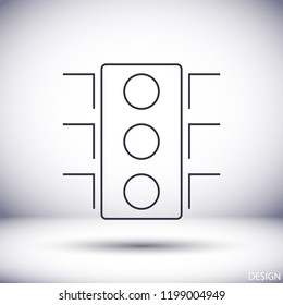 Vector icon traffic light 10 EPS