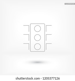 Vector icon traffic light 10 EPS