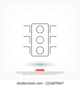 Vector icon traffic light 10 EPS