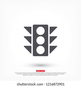 Vector icon traffic light 10 EPS