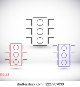 Vector icon traffic light 10 EPS