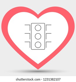 Vector icon traffic light 10 EPS