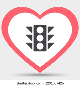 Vector icon traffic light 10 EPS