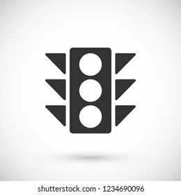 Vector icon traffic light 10 EPS