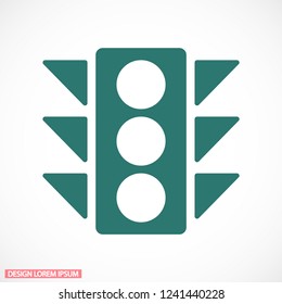 Vector icon traffic light 10 EPS
