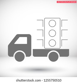 Vector icon traffic light 10 EPS