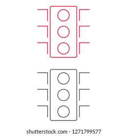 Vector icon traffic light 10 EPS