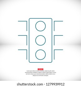 Vector icon traffic light 10 EPS