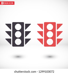 Vector icon traffic light 10 EPS