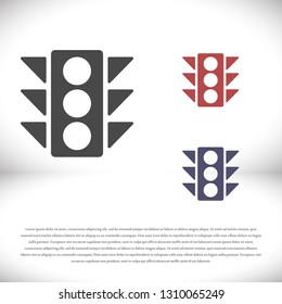 Vector icon traffic light 10 EPS