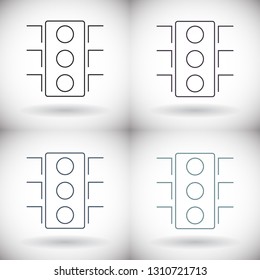 Vector icon traffic light 10 EPS