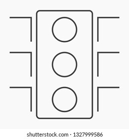 Vector icon traffic light 10 EPS