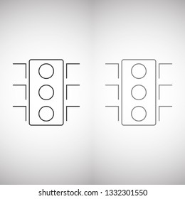 Vector icon traffic light 10 EPS