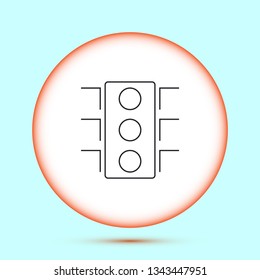 Vector icon traffic light 10 EPS