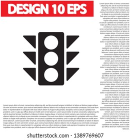 Vector icon traffic light 10 EPS . Lorem Ipsum Illustration design