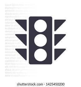 Vector icon traffic light 10 EPS . Lorem Ipsum Illustration design