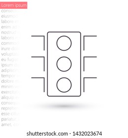 Vector icon traffic light 10 EPS . Lorem Ipsum Illustration design