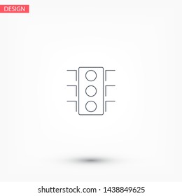 Vector icon traffic light 10 EPS . Lorem Ipsum Illustration design