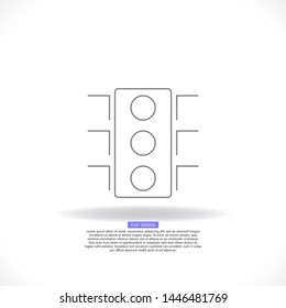Vector icon traffic light 10 EPS . Lorem Ipsum Illustration design