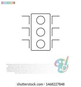 Vector icon traffic light 10 EPS . Lorem Ipsum Illustration design