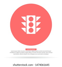 Vector icon traffic light 10 EPS . Lorem Ipsum Illustration design