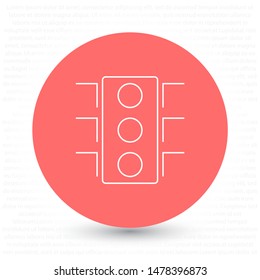 Vector icon traffic light 10 EPS . Lorem Ipsum Illustration design