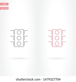 Vector icon traffic light 10 EPS . Lorem Ipsum Illustration design