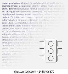 Vector icon traffic light 10 EPS . Lorem Ipsum Illustration design