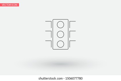 Vector icon traffic light 10 EPS . Lorem Ipsum Illustration design