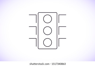 Vector icon traffic light 10 EPS . Lorem Ipsum Illustration design