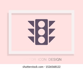 Vector icon traffic light 10 EPS . Lorem Ipsum Illustration design