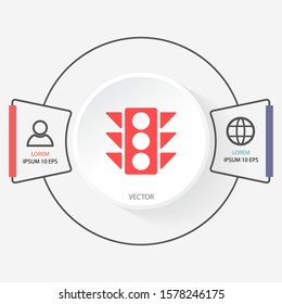 Vector icon traffic light 10 EPS . Lorem Ipsum Illustration design