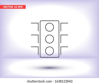 Vector icon traffic light 10 EPS . Lorem Ipsum Illustration design