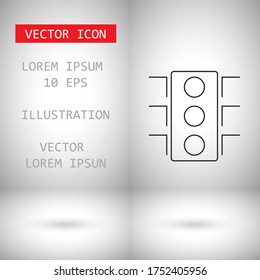 Vector icon traffic light 10 EPS . Lorem Ipsum Illustration design