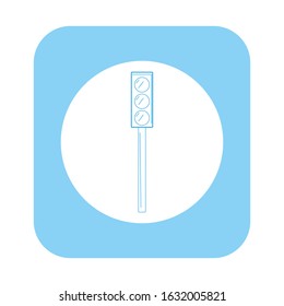Vector icon, traffic light on white background